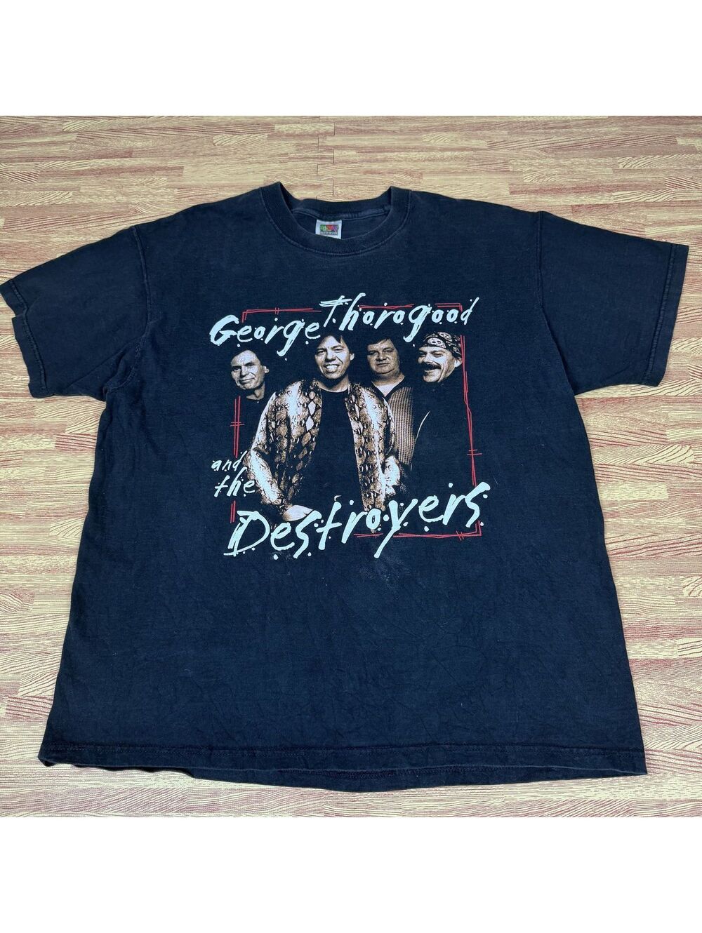 Vintage George Thorogood & The Destroyers 2001 Live Tour T-Shirt XL Black